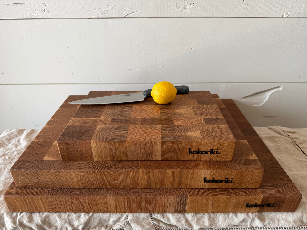Chef’s Chopping Block in white oak end grain