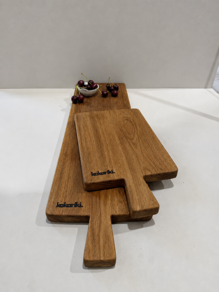 White oak serving boards ready for the table