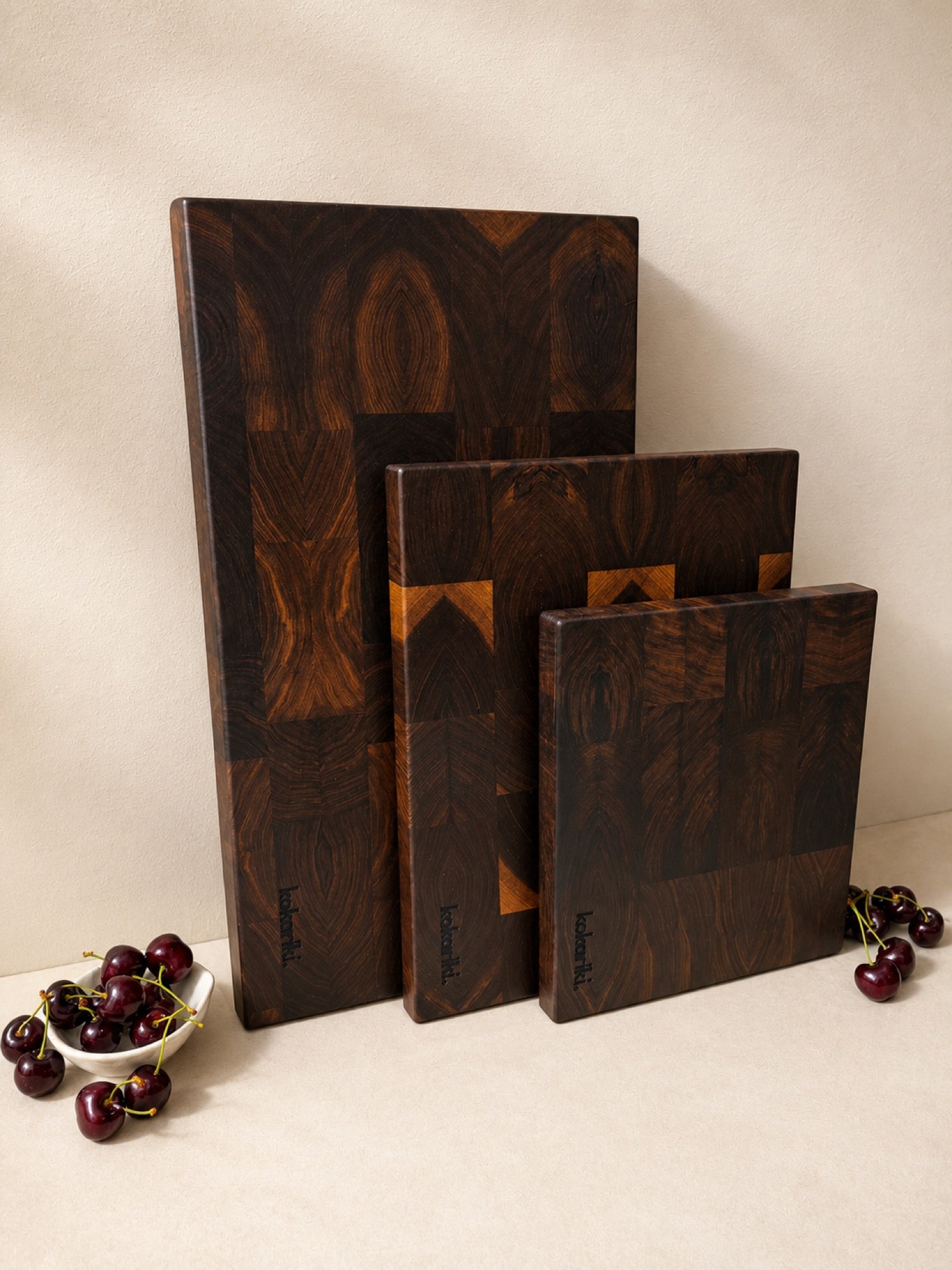 The Chef’s Cutting Board — black walnut end grain, three sizes